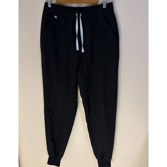 Figs Zamora Jogger Scrub Pants Med Black Technical Collection Pockets Drawstring - Picture 1 of 10